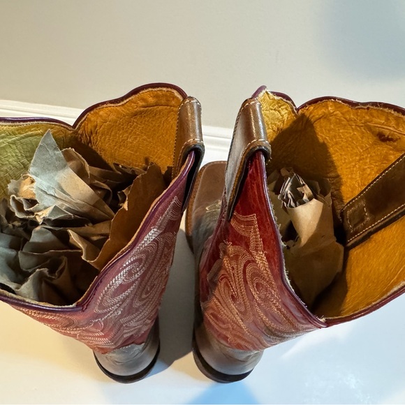 Rocky HandHewn Women's Square Toe Western Boot size 7 M Red Cranberry - Picture 13 of 13